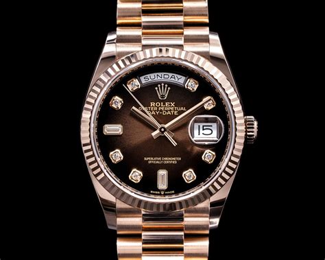 rolex presidential brown face